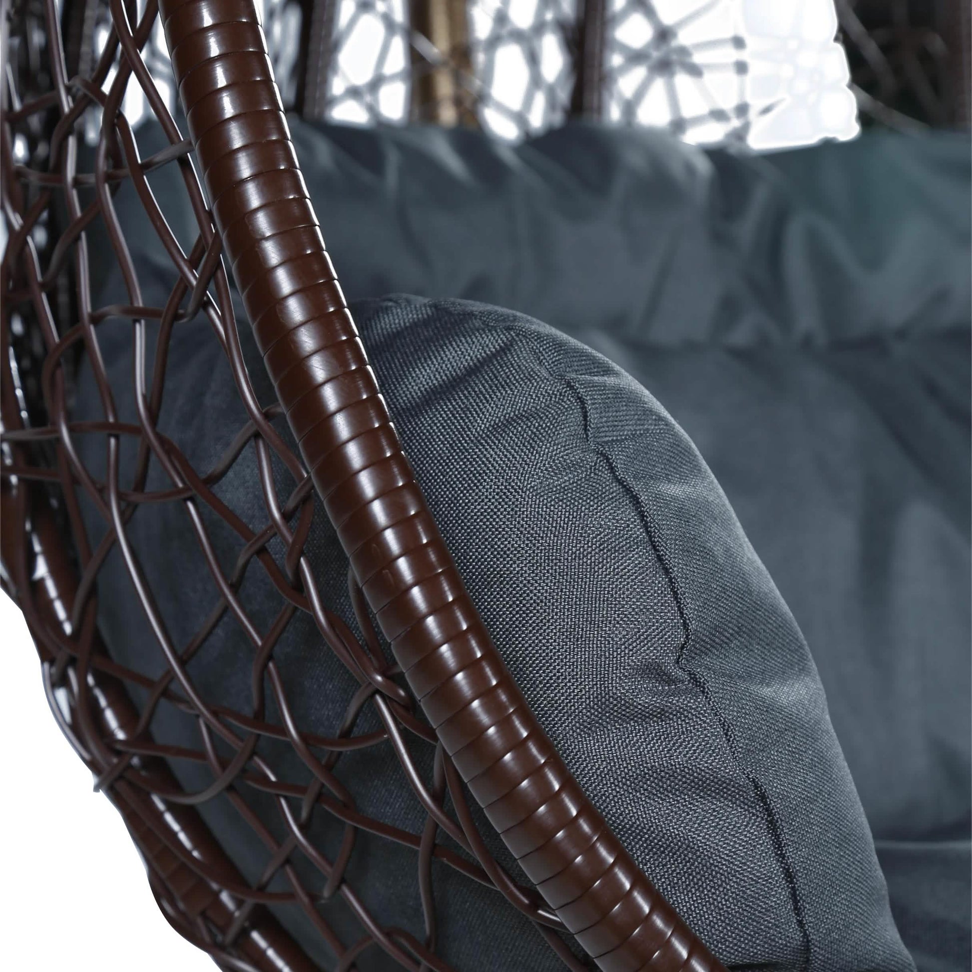 Recluse Two - Person Seater Hanging Egg Swing Chair with Teardrop Design