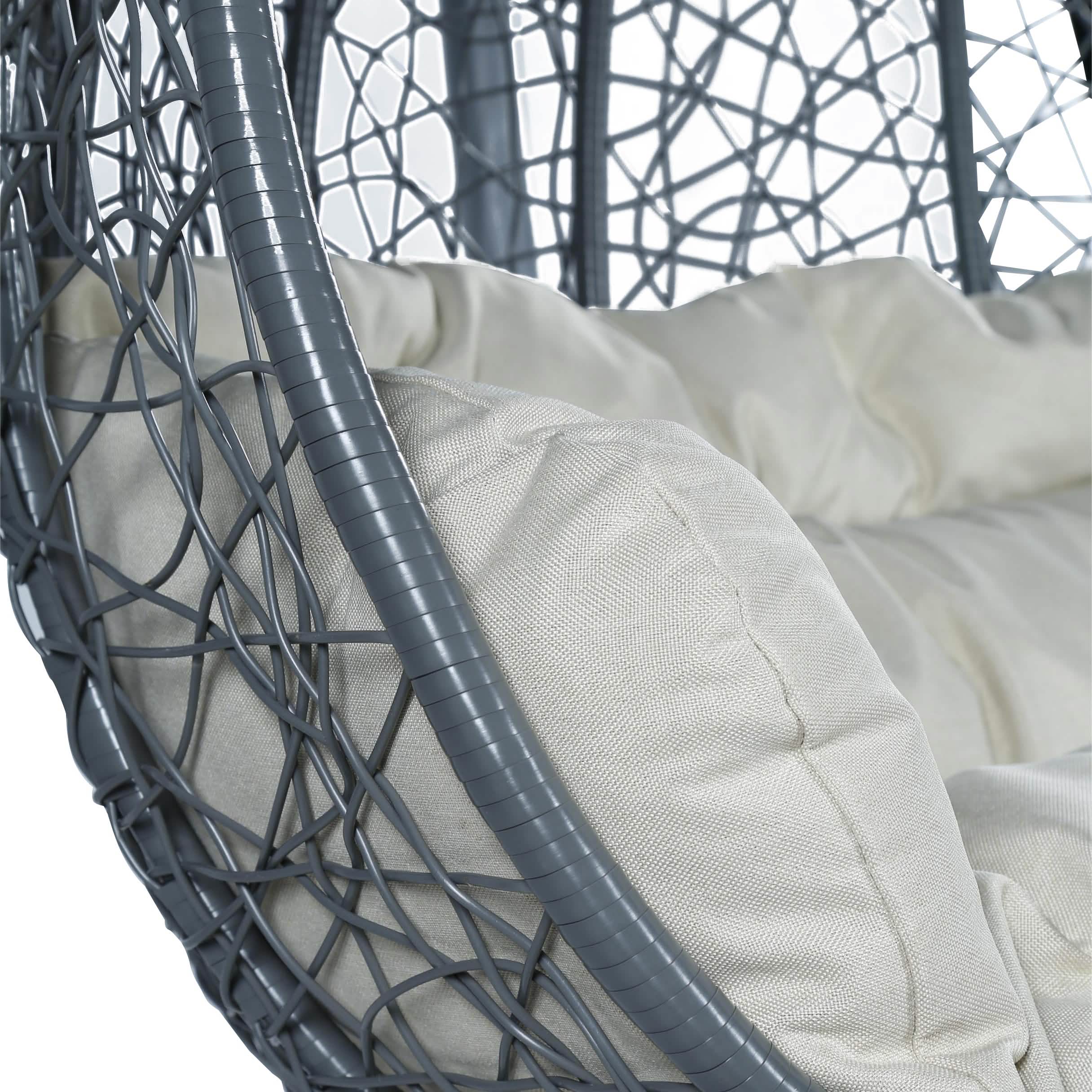 Recluse Two - Person Seater Hanging Egg Swing Chair with Teardrop Design