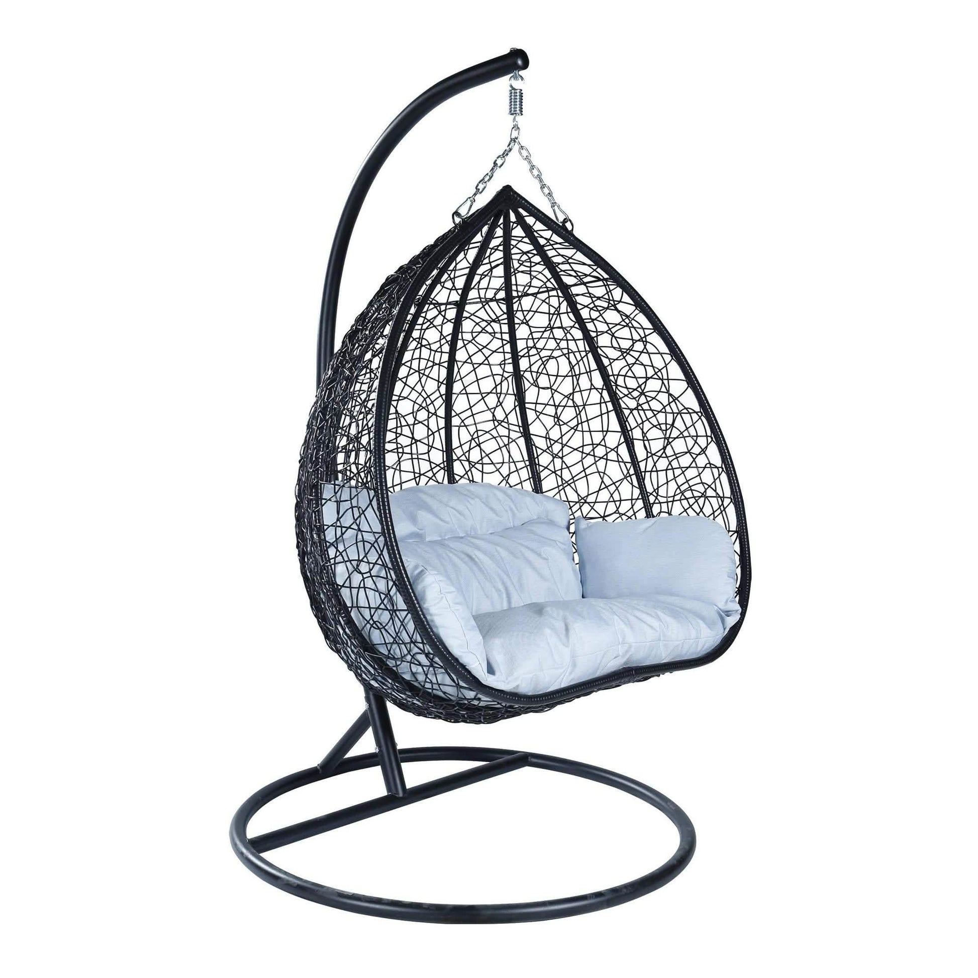 Recluse Two - Person Seater Hanging Egg Swing Chair with Teardrop Design