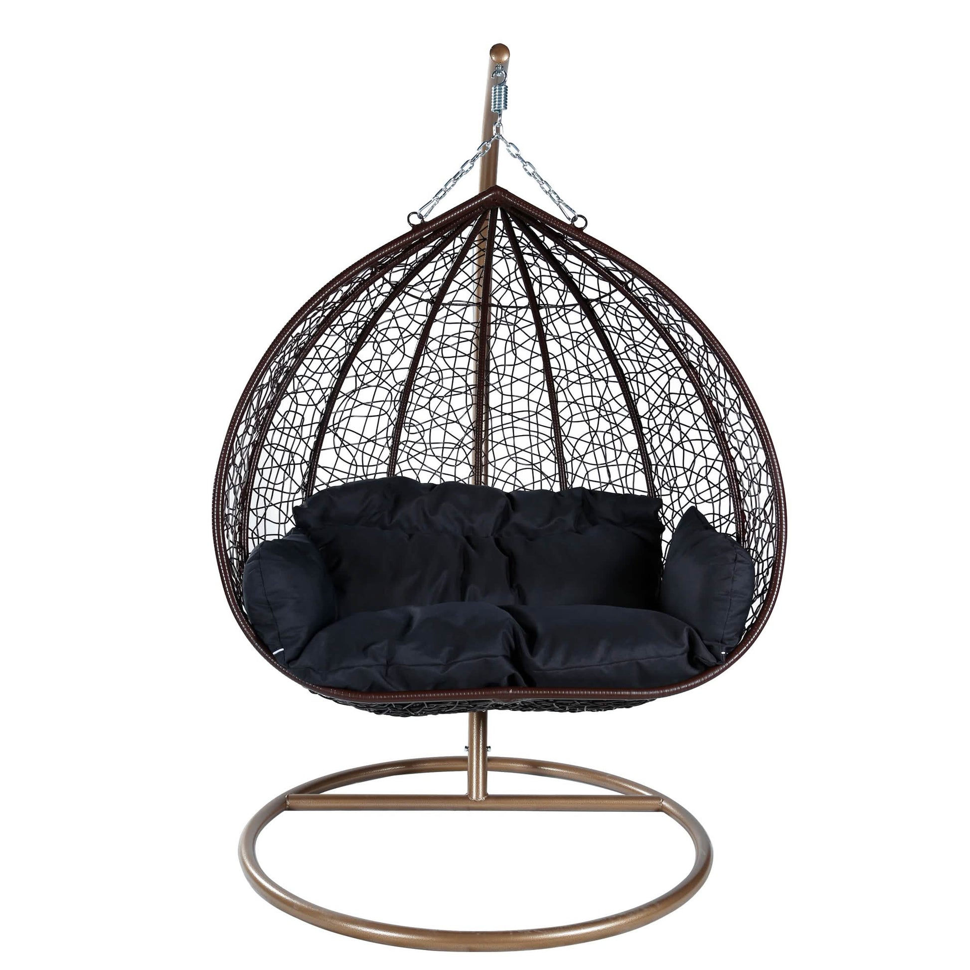 Recluse Two - Person Seater Hanging Egg Swing Chair with Teardrop Design