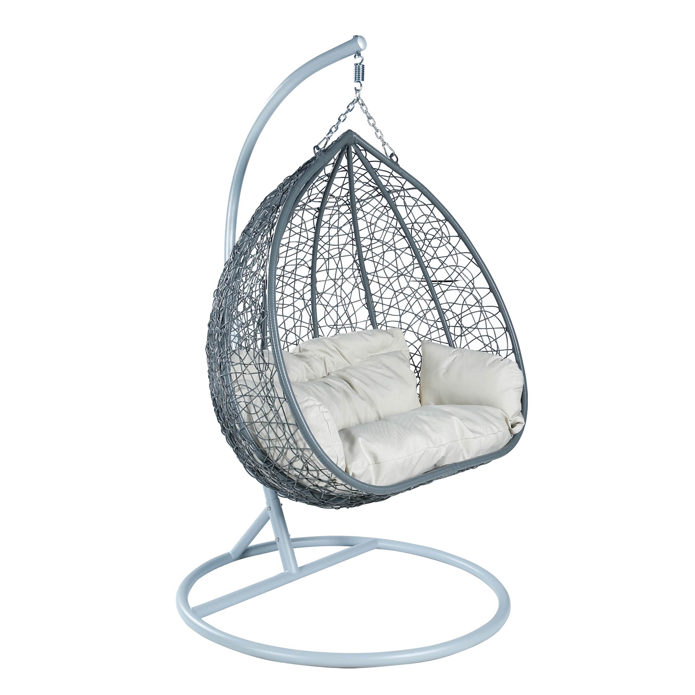 Recluse Two - Person Seater Hanging Egg Swing Chair with Teardrop Design