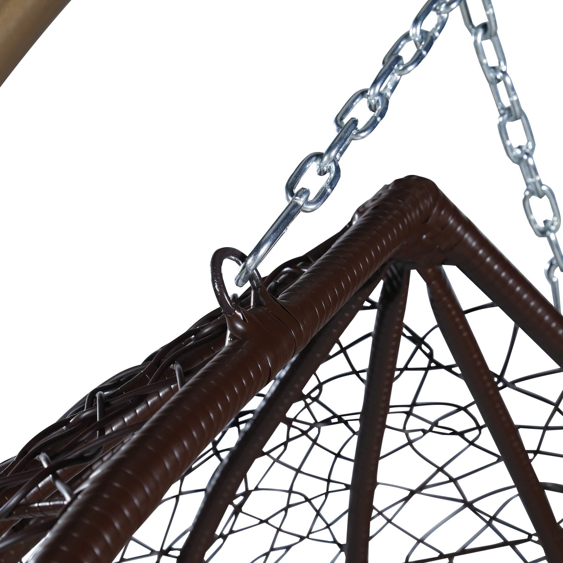 Recluse Two - Person Seater Hanging Egg Swing Chair with Teardrop Design