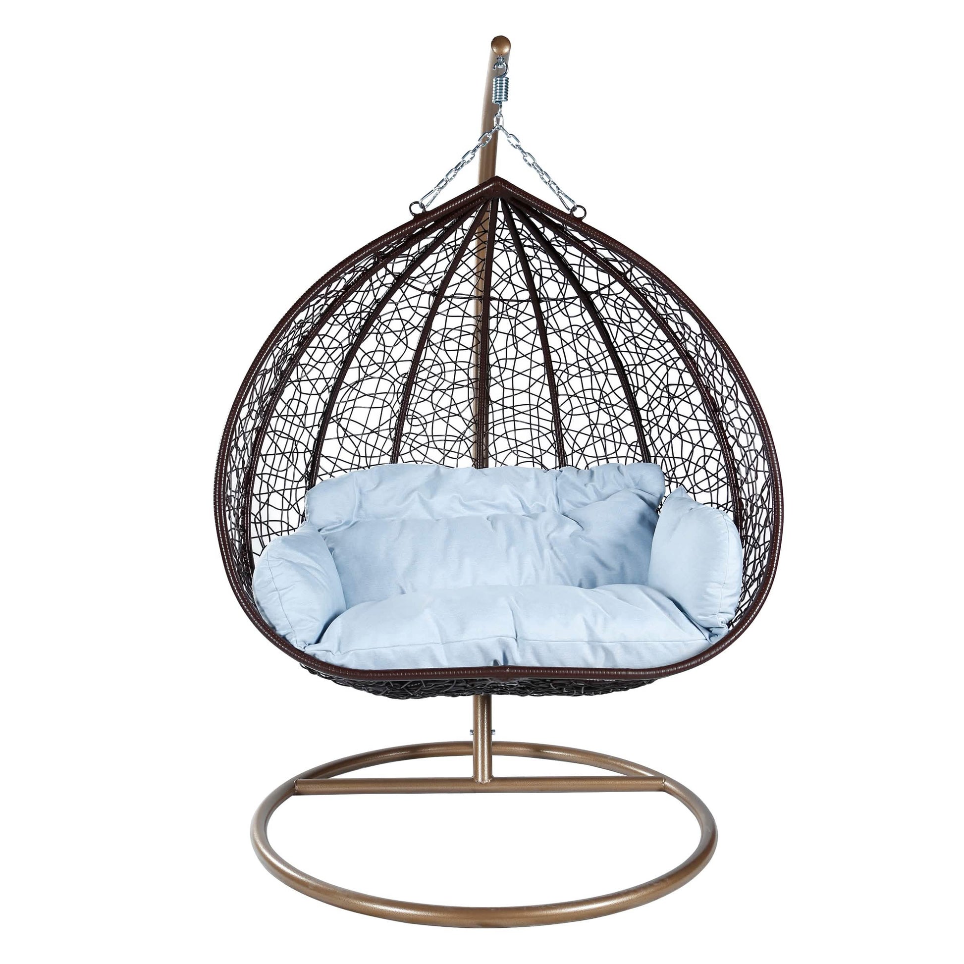 Recluse Two - Person Seater Hanging Egg Swing Chair with Teardrop Design