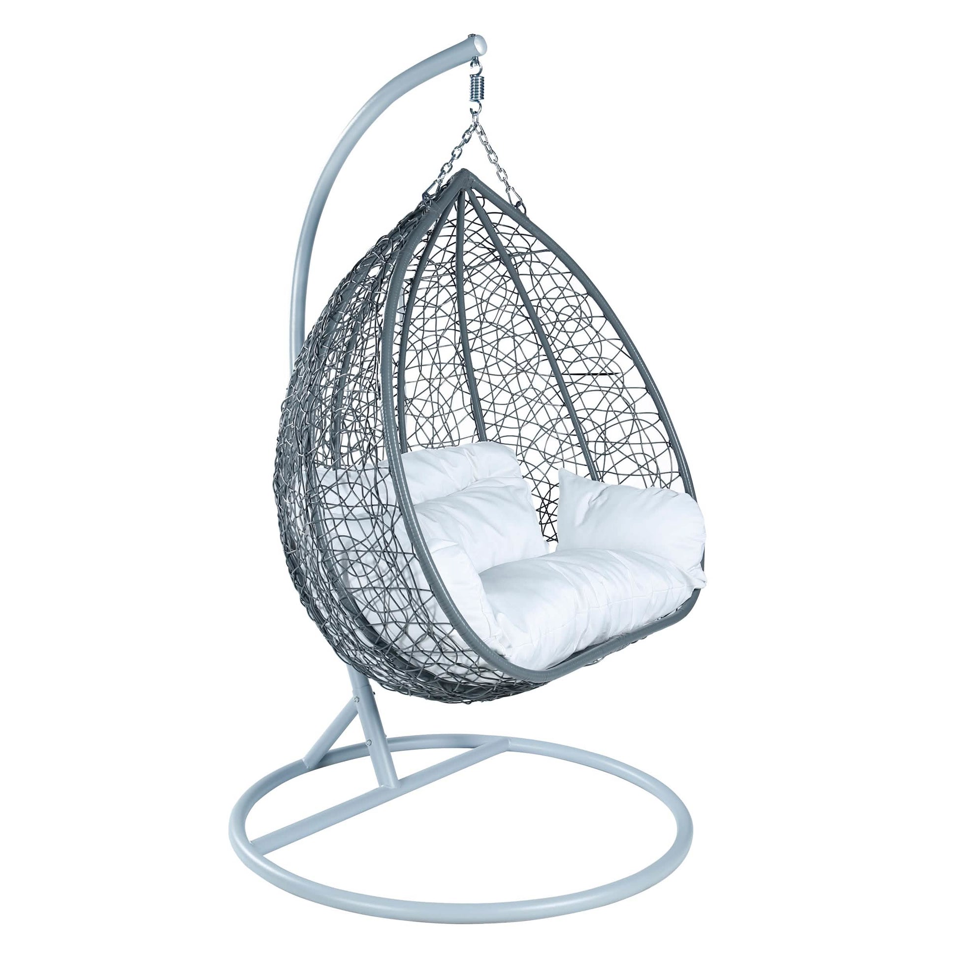 Recluse Two - Person Seater Hanging Egg Swing Chair with Teardrop Design