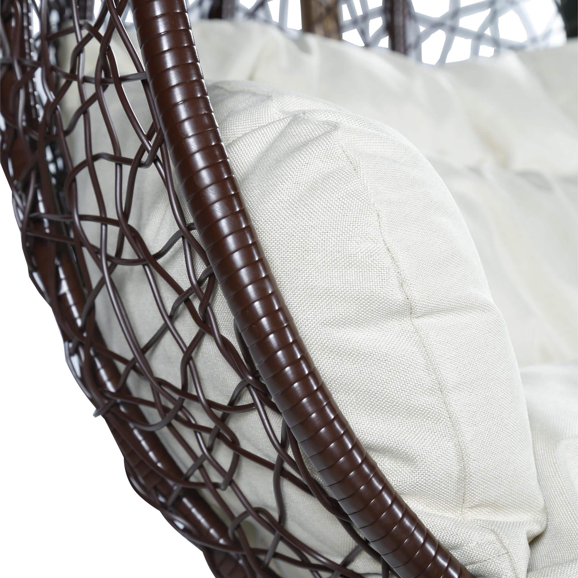 Recluse Two - Person Seater Hanging Egg Swing Chair with Teardrop Design