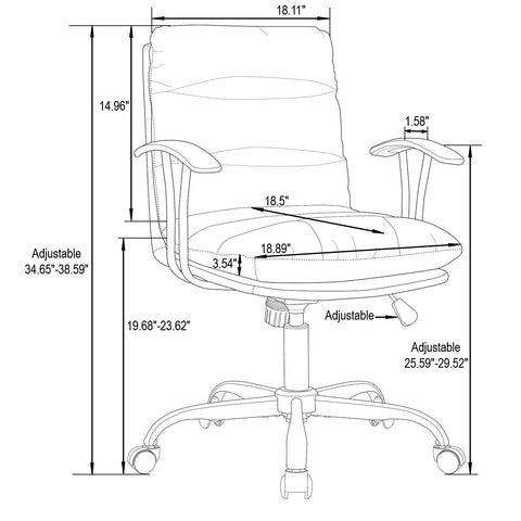 Regina Modern Leather Adjustable Conference Office Chair