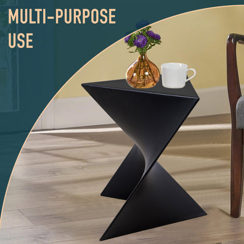 Randolph Triangular Accent Side Table in ABS/PC Plastic