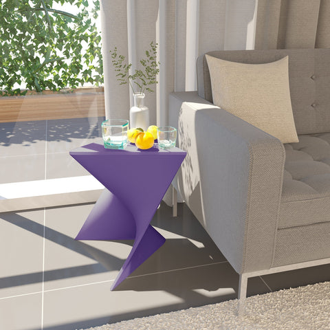 Randolph Triangular Accent Side Table in ABS/PC Plastic