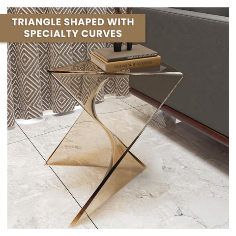 Randolph Triangular Accent Side Table in ABS/PC Plastic