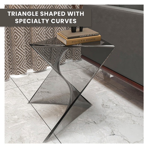 Randolph Triangular Accent Side Table in ABS/PC Plastic