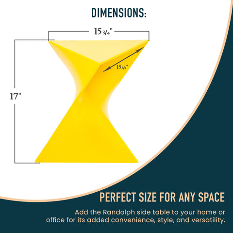 Randolph Triangular Accent Side Table in ABS/PC Plastic