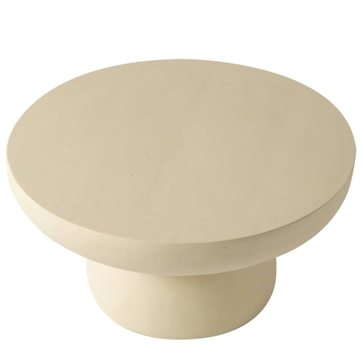 Ruben 27" Round Fiberstone Coffee Table with Powder - Coated Finish Centerpiece