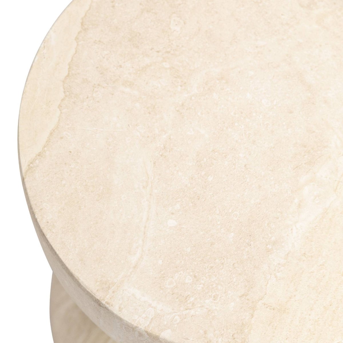 Sage Minimalist Side Table in Fiberstone Hourglass Design Accent Table