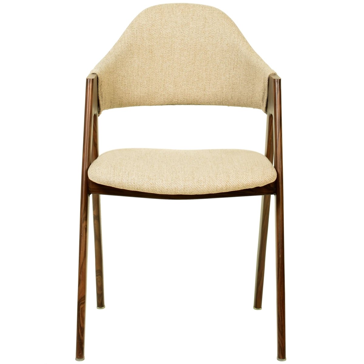 Savor Dining Chair in Polyester with Curved and Open - Back Design Set of 2