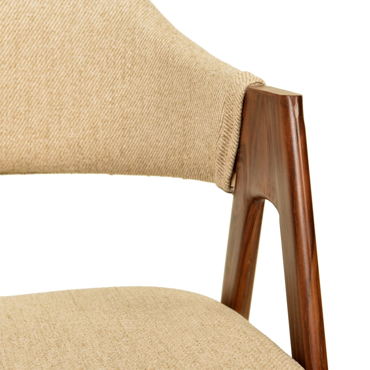 Savor Dining Chair in Polyester with Curved and Open - Back Design Set of 4