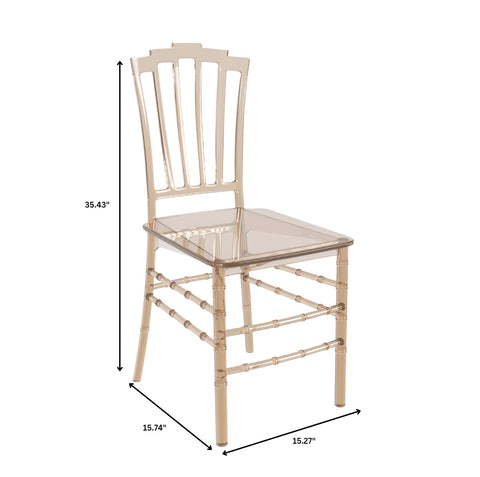 Synth Dining Chair Polycarbonate Side Chair with Windsor Back Design