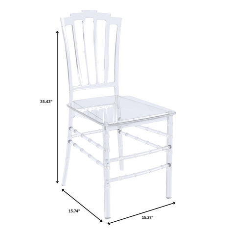 Synth Dining Chair Polycarbonate Side Chair with Windsor Back Design