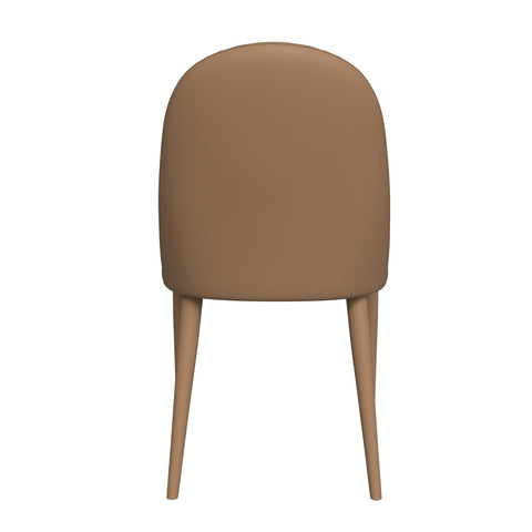 Seville Dining Chair Upholstered in Leather with Metal Legs Covered in Leather