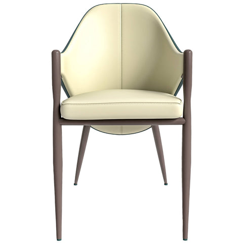 Sante Upholstered PU Leather Dining Chair with Iron Legs