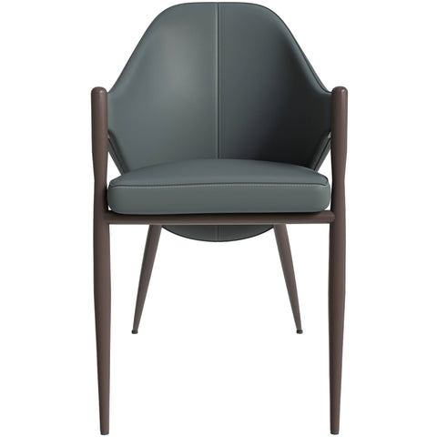 Sante Upholstered PU Leather Dining Chair with Iron Legs