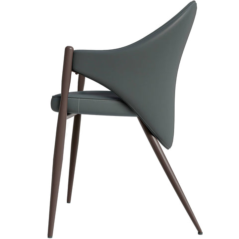 Sante Upholstered PU Leather Dining Chair with Iron Legs