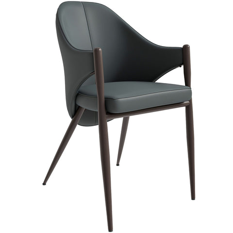 Sante Upholstered PU Leather Dining Chair with Iron Legs