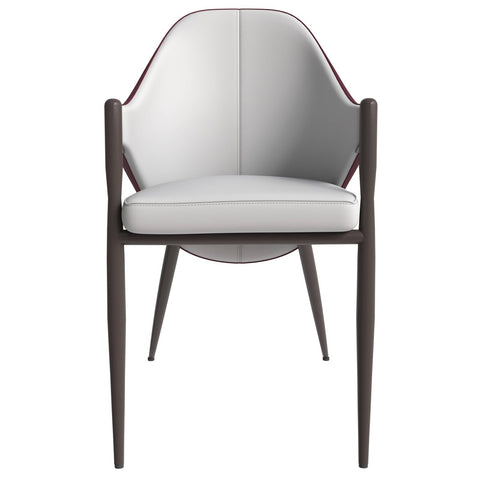 Sante Upholstered PU Leather Dining Chair with Iron Legs