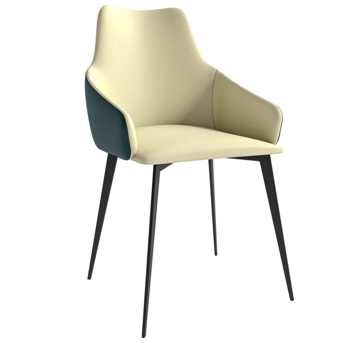 Sonnet Dining Chair Ergonomic Design with Upholstered Seating and Sturdy Iron Legs