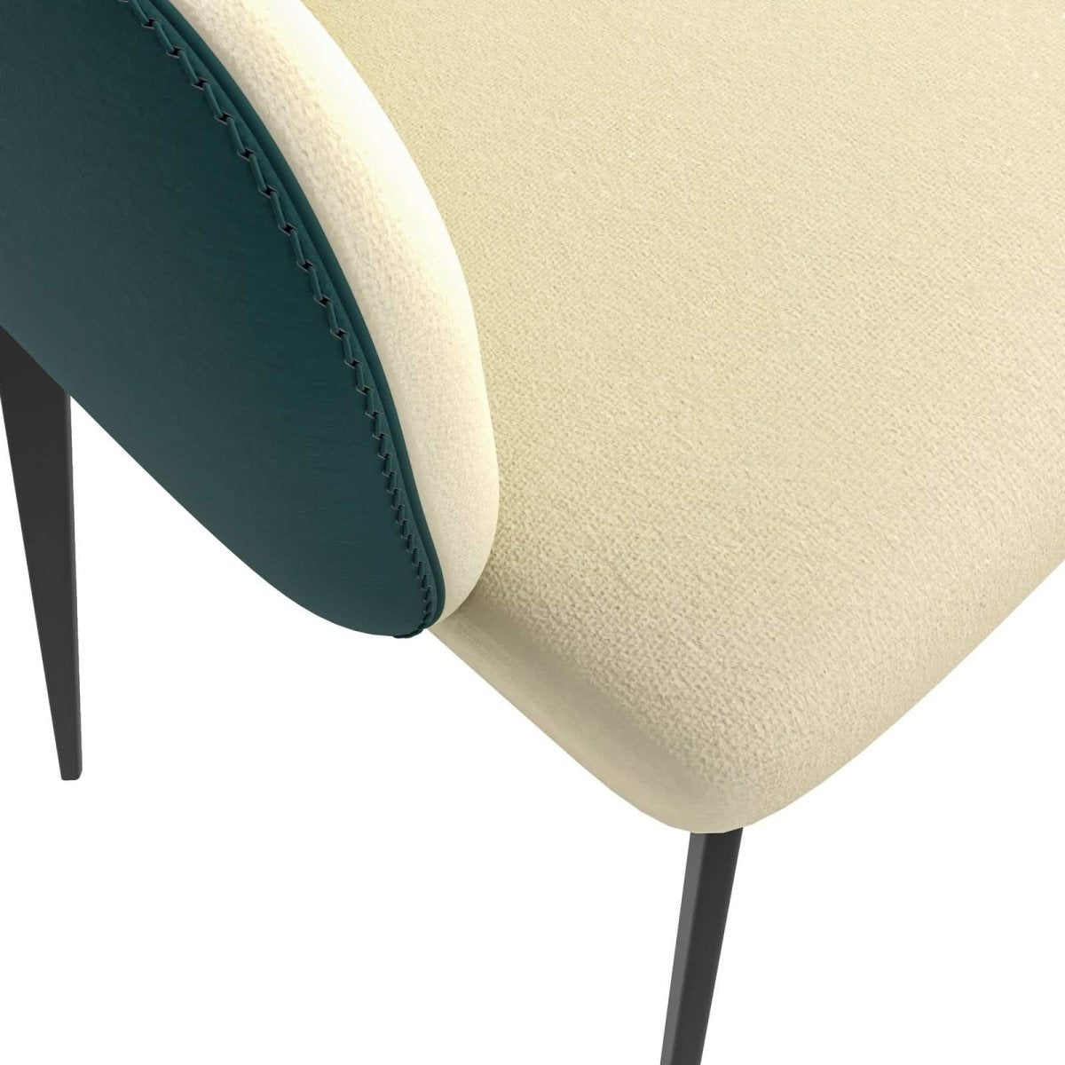 Sonnet Dining Chair Ergonomic Design with Upholstered Seating and Sturdy Iron Legs