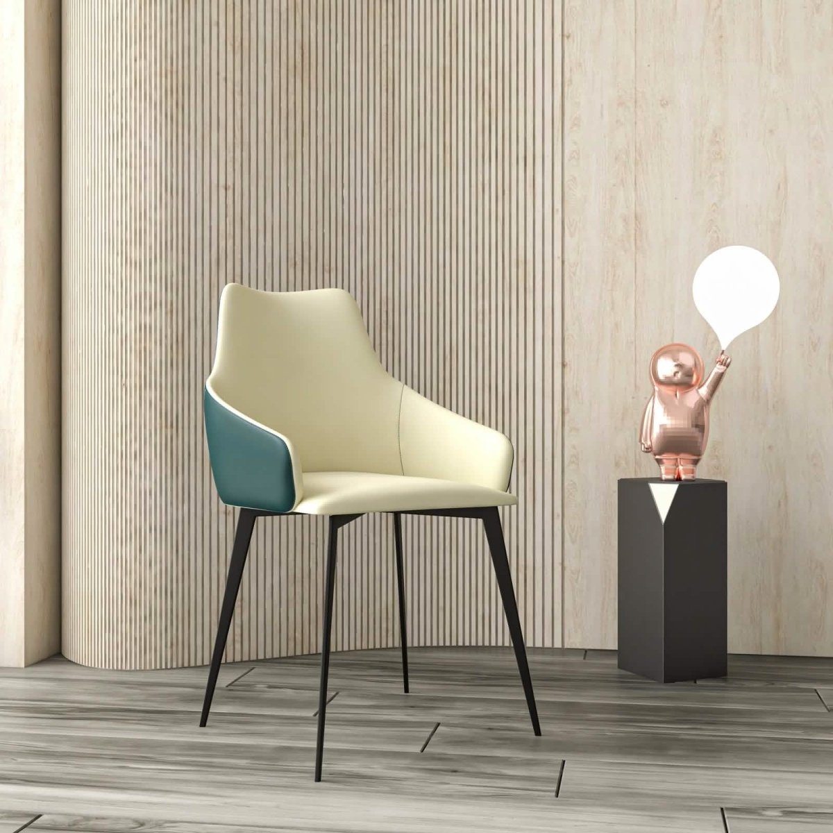 Sonnet Dining Chair Ergonomic Design with Upholstered Seating and Sturdy Iron Legs