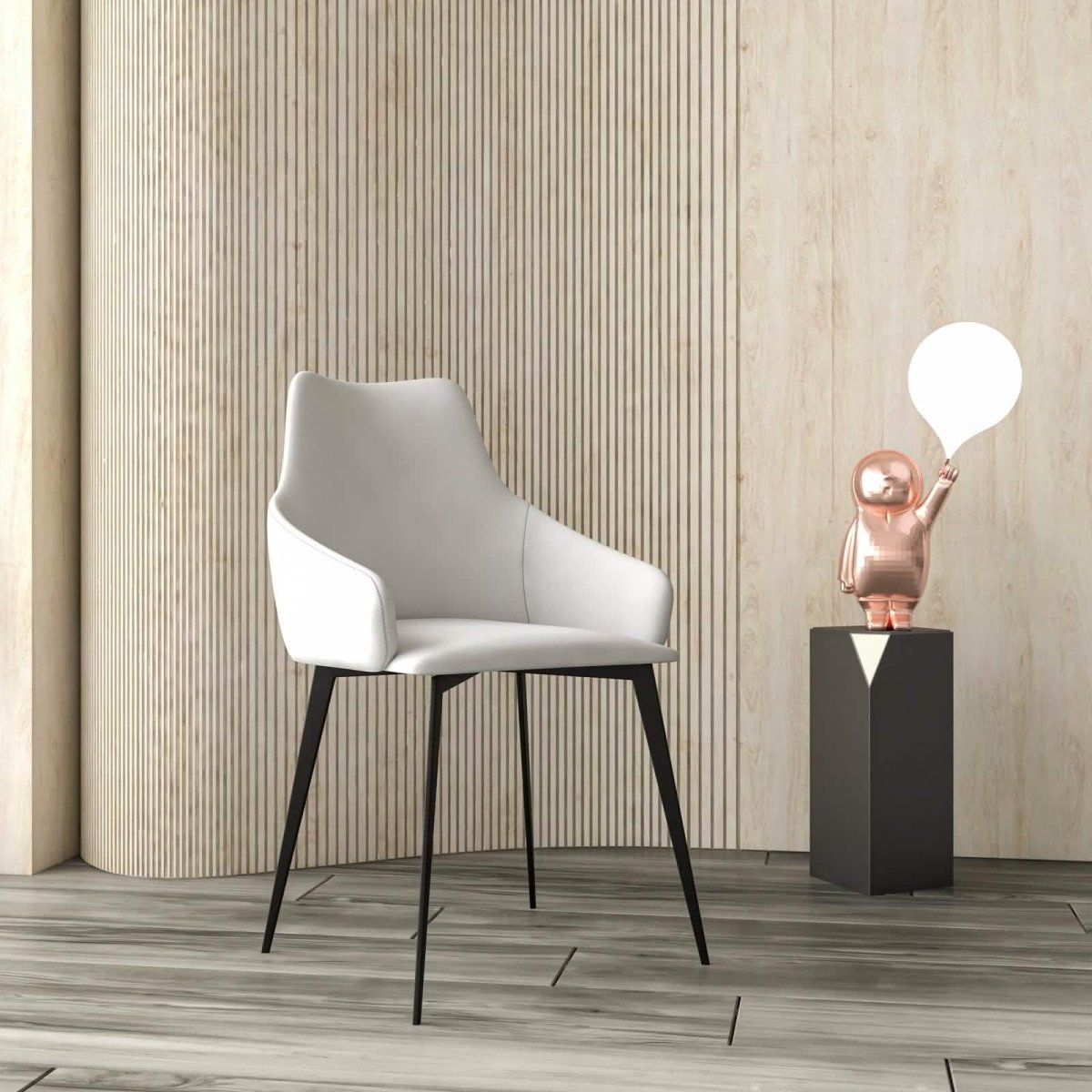Sonnet Dining Chair Ergonomic Design with Upholstered Seating and Sturdy Iron Legs