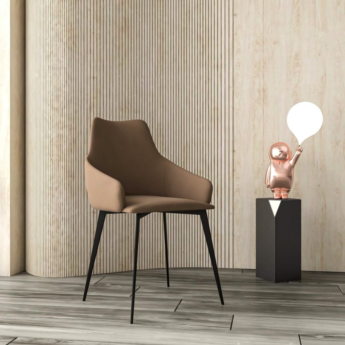 Sonnet Dining Chair Ergonomic Design with Upholstered Seating and Sturdy Iron Legs