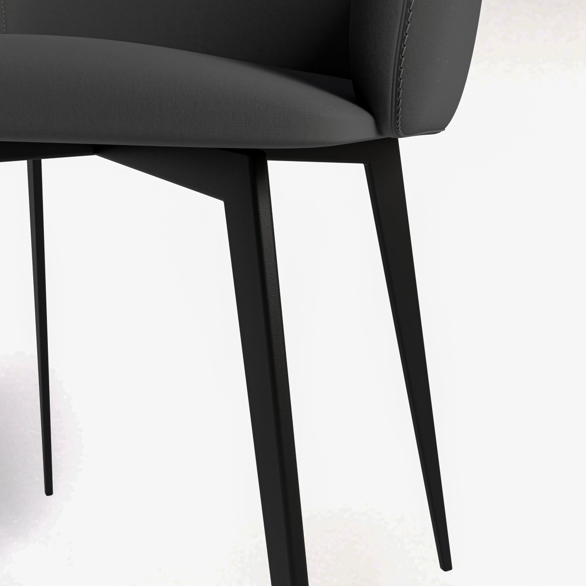 Sonnet Dining Chair Ergonomic Design with Upholstered Seating and Sturdy Iron Legs