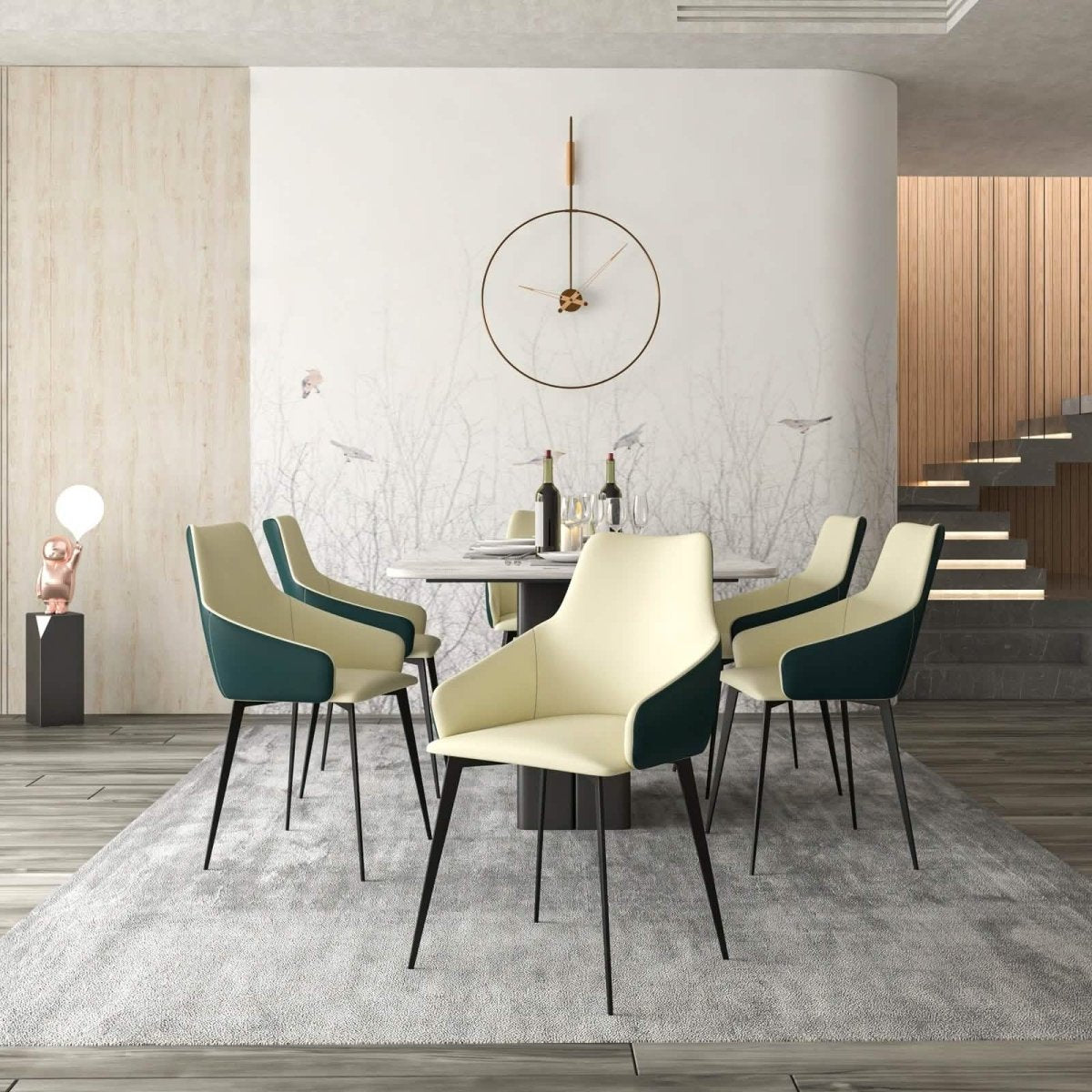 Sonnet Dining Chair Ergonomic Design with Upholstered Seating and Sturdy Iron Legs