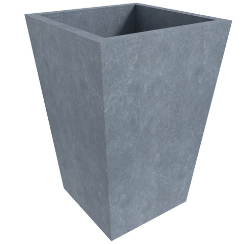 Tapered Square Plant Pot Fiberstone and Clay