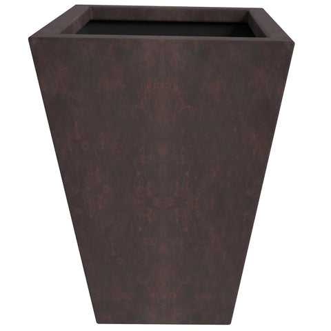 Tapered Square Plant Pot Fiberstone and Clay