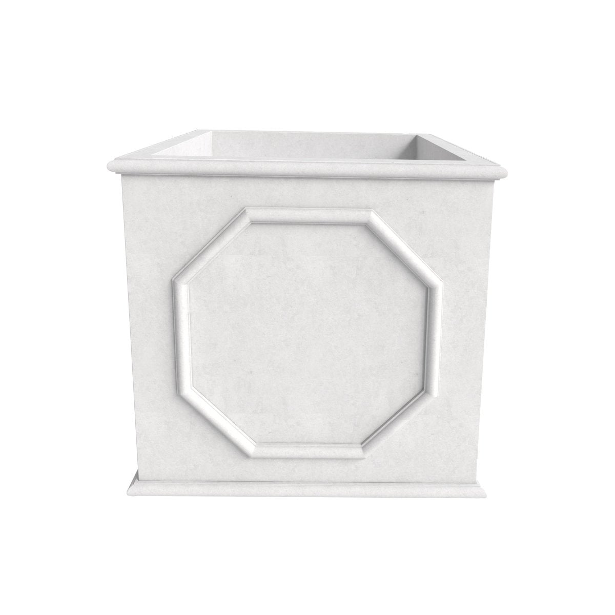 Sprout Modern Square Fiberstone and MGO Clay Planter for Indoor and Outdoor