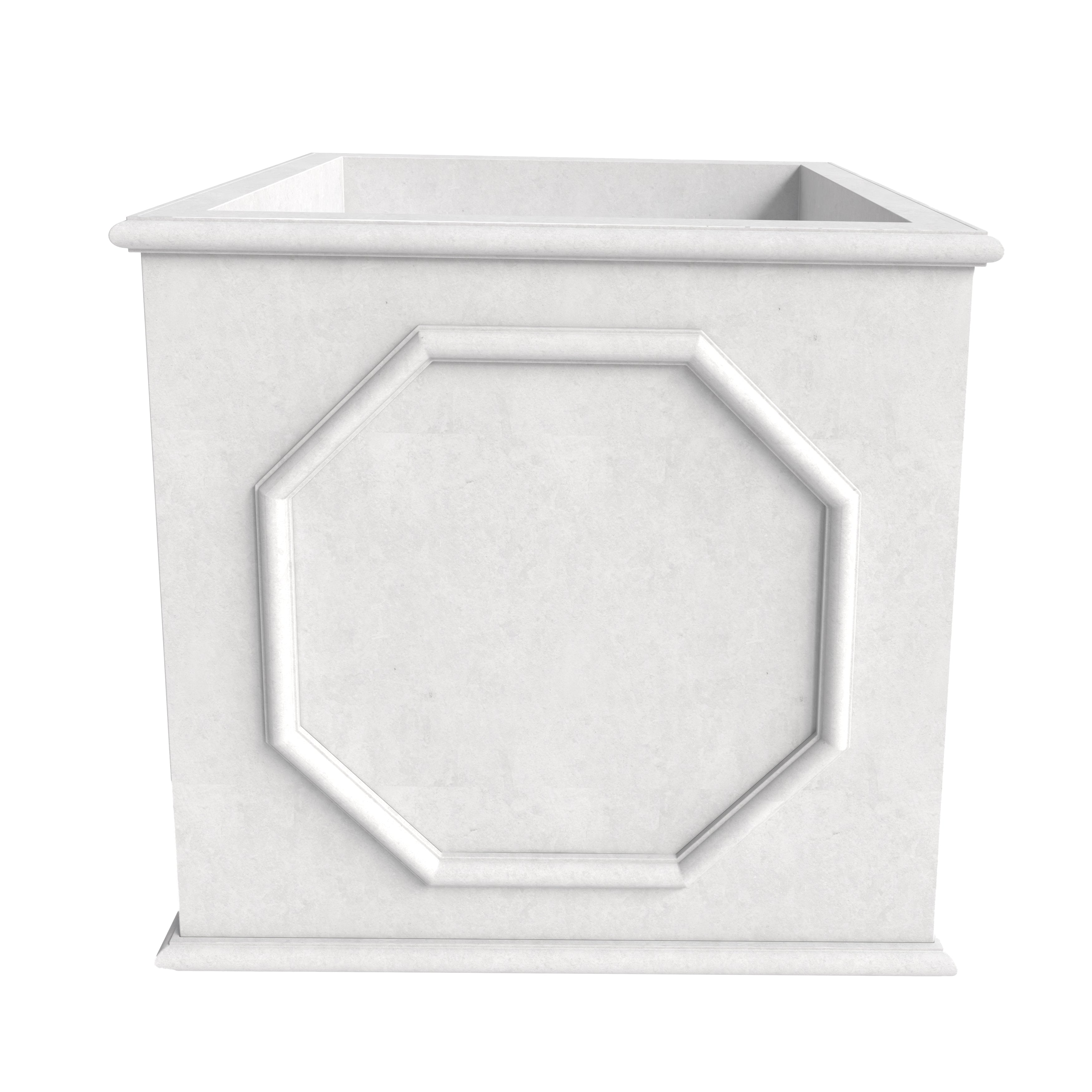 Sprout Modern Square Fiberstone and MGO Clay Planter for Indoor and Outdoor