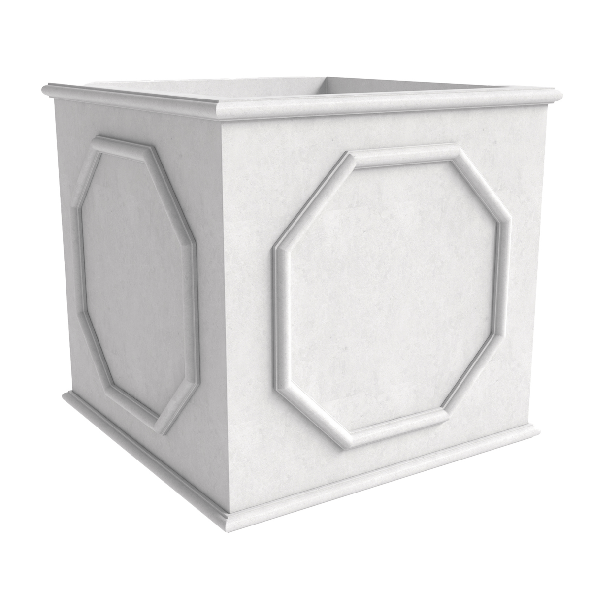 Sprout Modern Square Fiberstone and MGO Clay Planter for Indoor and Outdoor