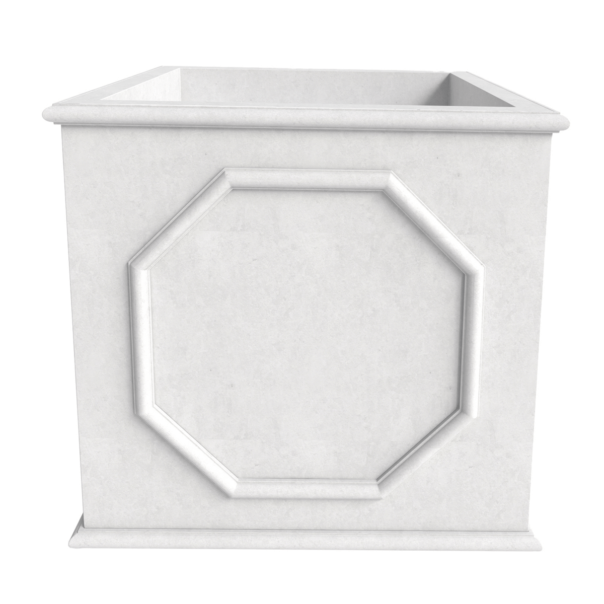 Sprout Modern Square Fiberstone and MGO Clay Planter for Indoor and Outdoor