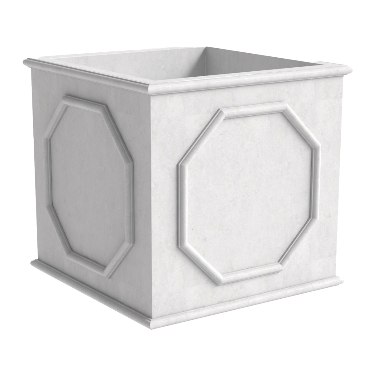 Sprout Modern Square Fiberstone and MGO Clay Planter for Indoor and Outdoor