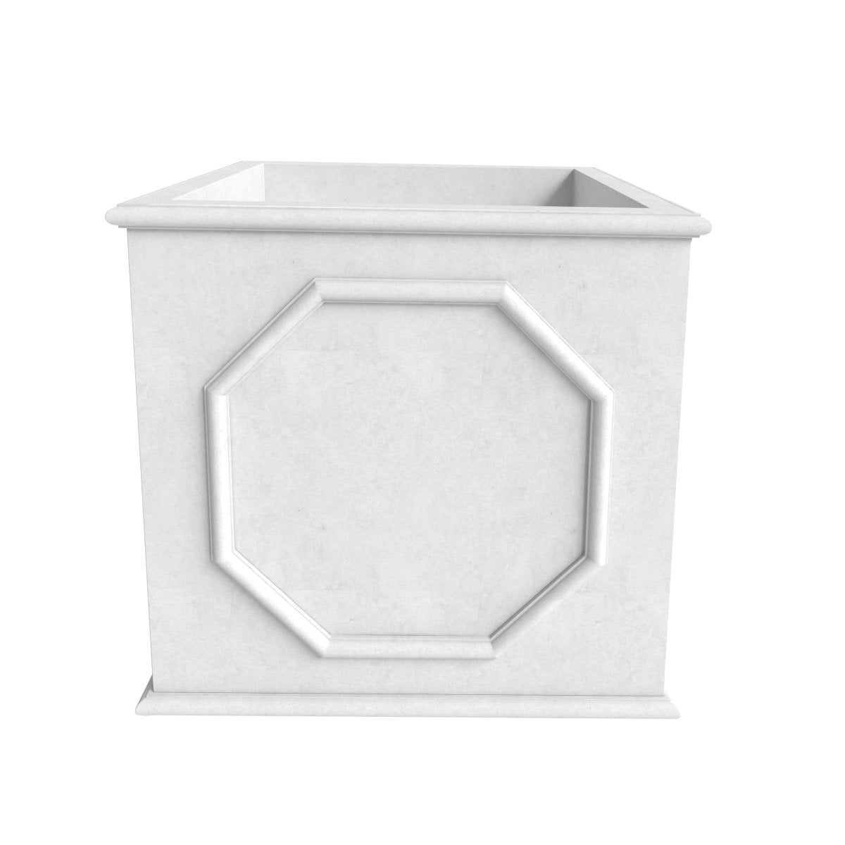Sprout Modern Square Fiberstone and MGO Clay Planter for Indoor and Outdoor