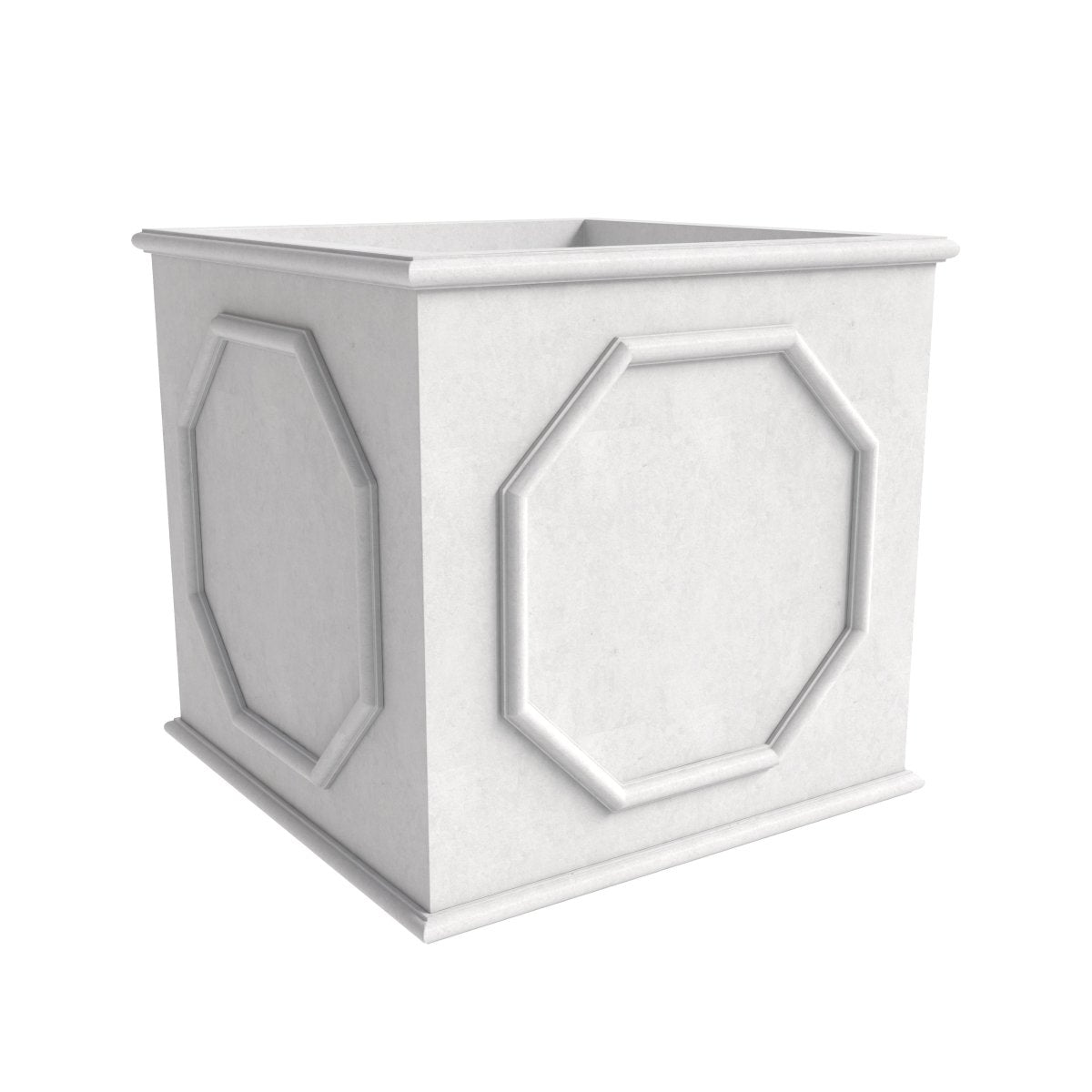 Sprout Modern Square Fiberstone and MGO Clay Planter for Indoor and Outdoor