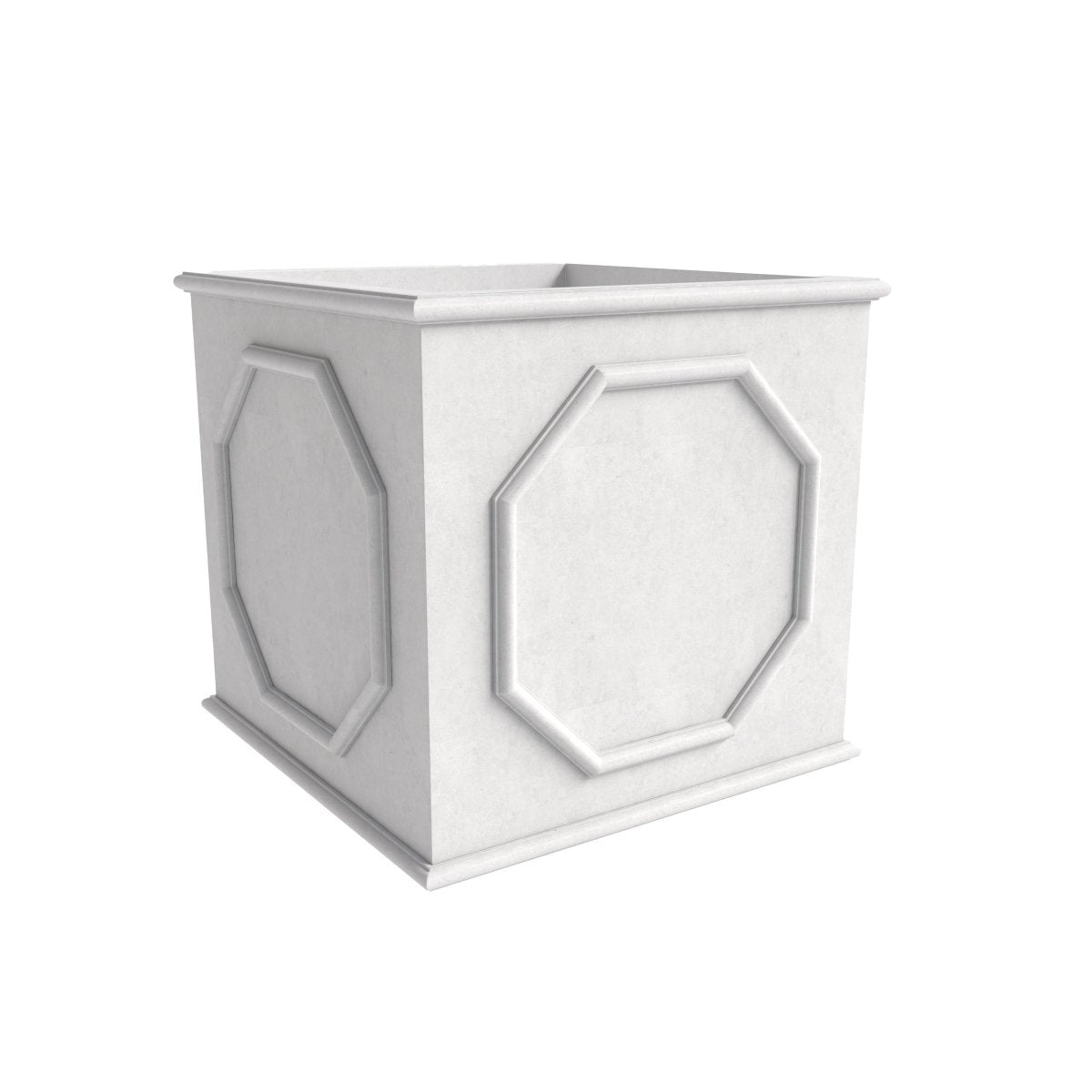 Sprout Modern Square Fiberstone and MGO Clay Planter for Indoor and Outdoor