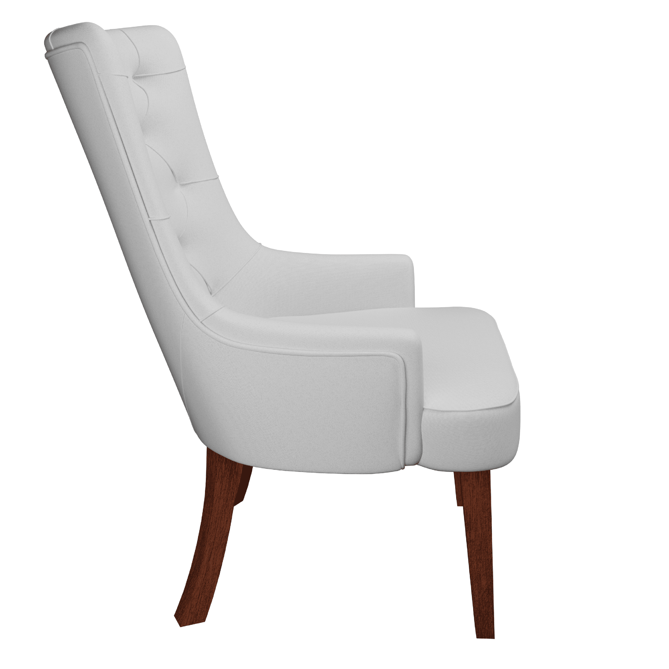 Spruce Dining Chair in Leather/Velvet with Diamond - Tufted Design and Rubberwood Legs