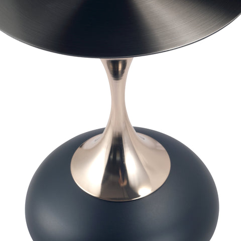 Savoy Wide Side Table with Stainless Steel Top Round Accent Table and Elegant Pedestal Base