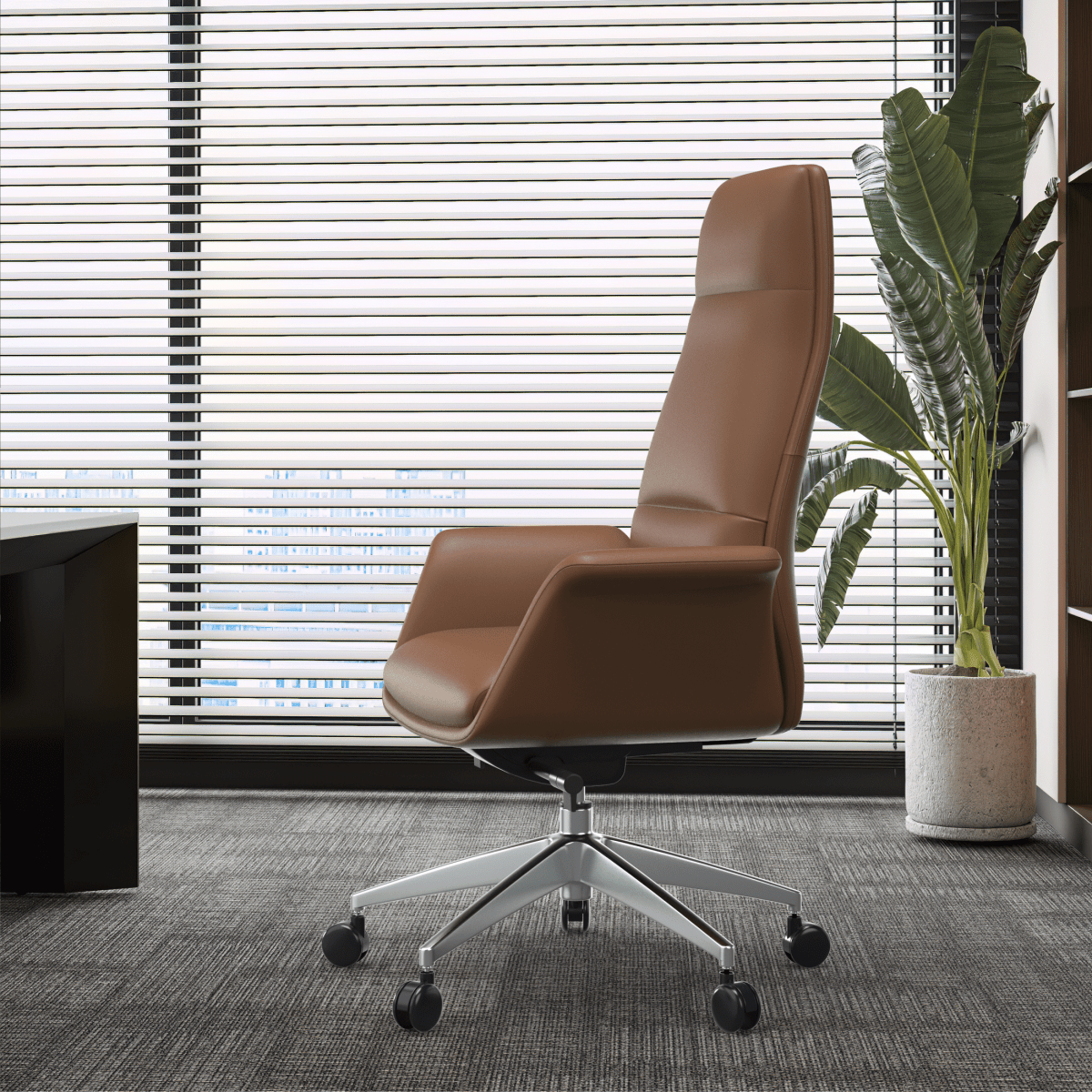 Summit High - Back Conference Office Chair with Aluminum Frame