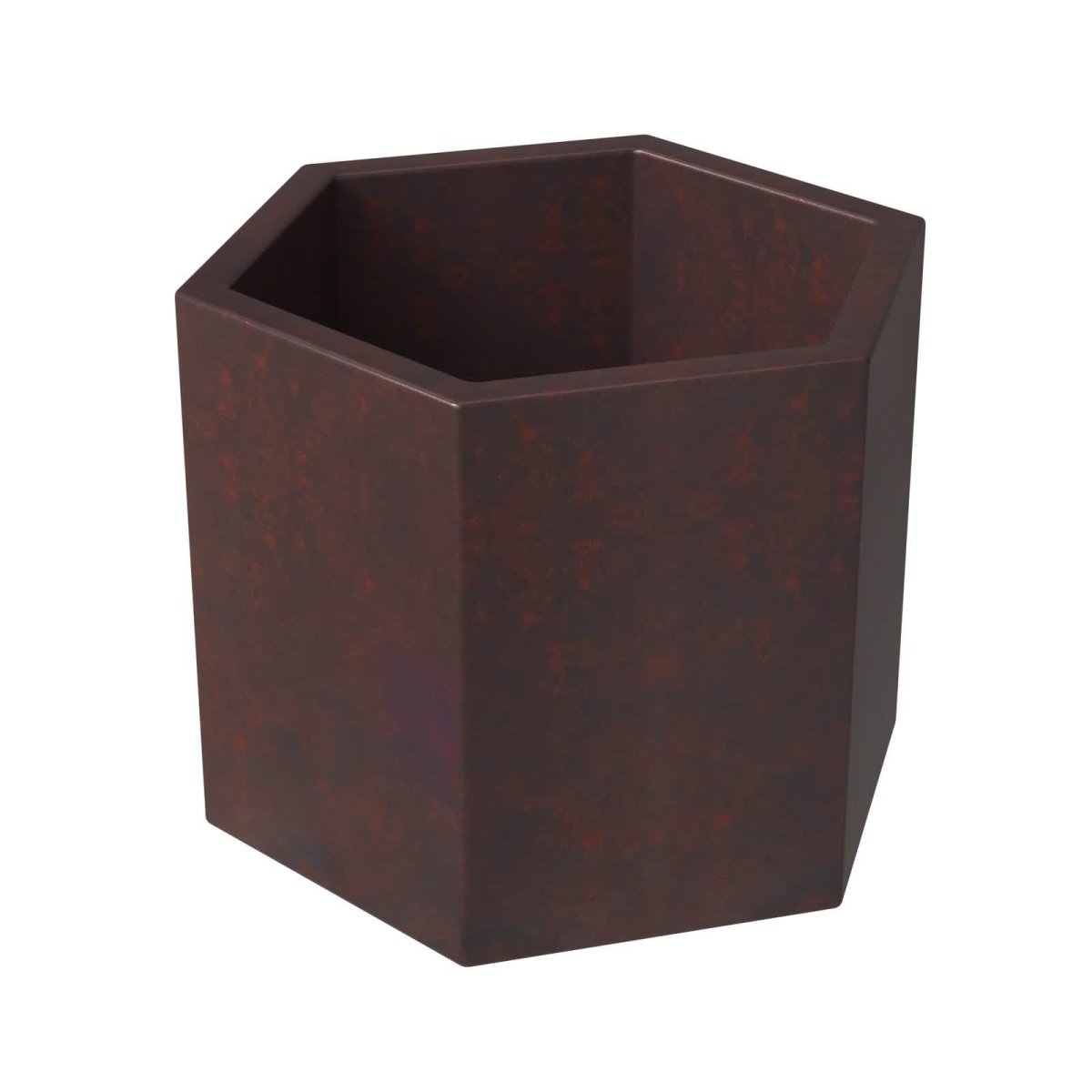 Thicket Modern Fiberstone Planter - Hexagon Design Weather Resistant Plant Pot