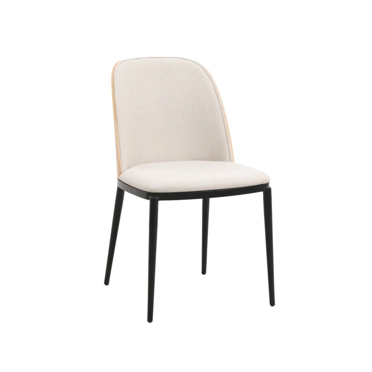 Tule 7-Piece Dining Set: Steel Frame, 6 Upholstered Chairs, 71'' Oval MDF Tabletop Black Platinum Blue Dining Set Leisuremod
