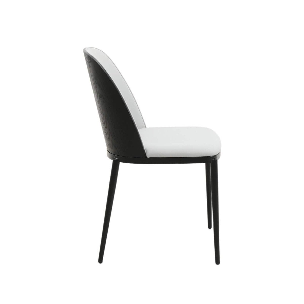 Tule 7-Piece Dining Set: Steel Frame, 6 Upholstered Chairs, 71'' Oval MDF Tabletop Black Platinum Blue Dining Set Leisuremod